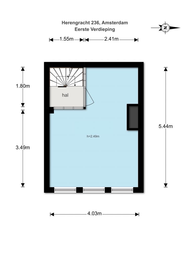 Herengracht 236 – Eerste verdieping – 2D